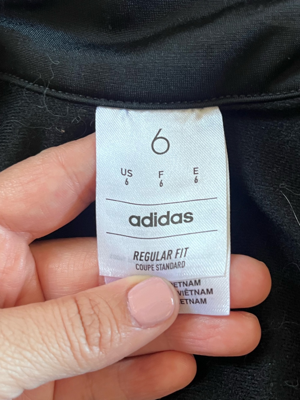 adidas Black Jacket with Pink Stripe Detail - Picture 3 of 3